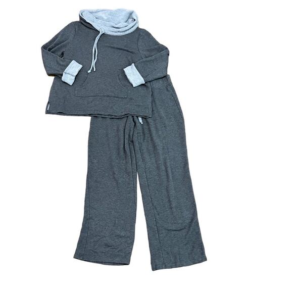 Pajama Gram Charcoal Grey World's Softest Cowl Neck Pajama Set Size Small - Picture 8 of 8
